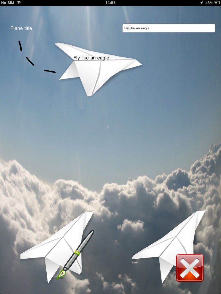 TAPP (Throw A Paper Plane) New plane iPad