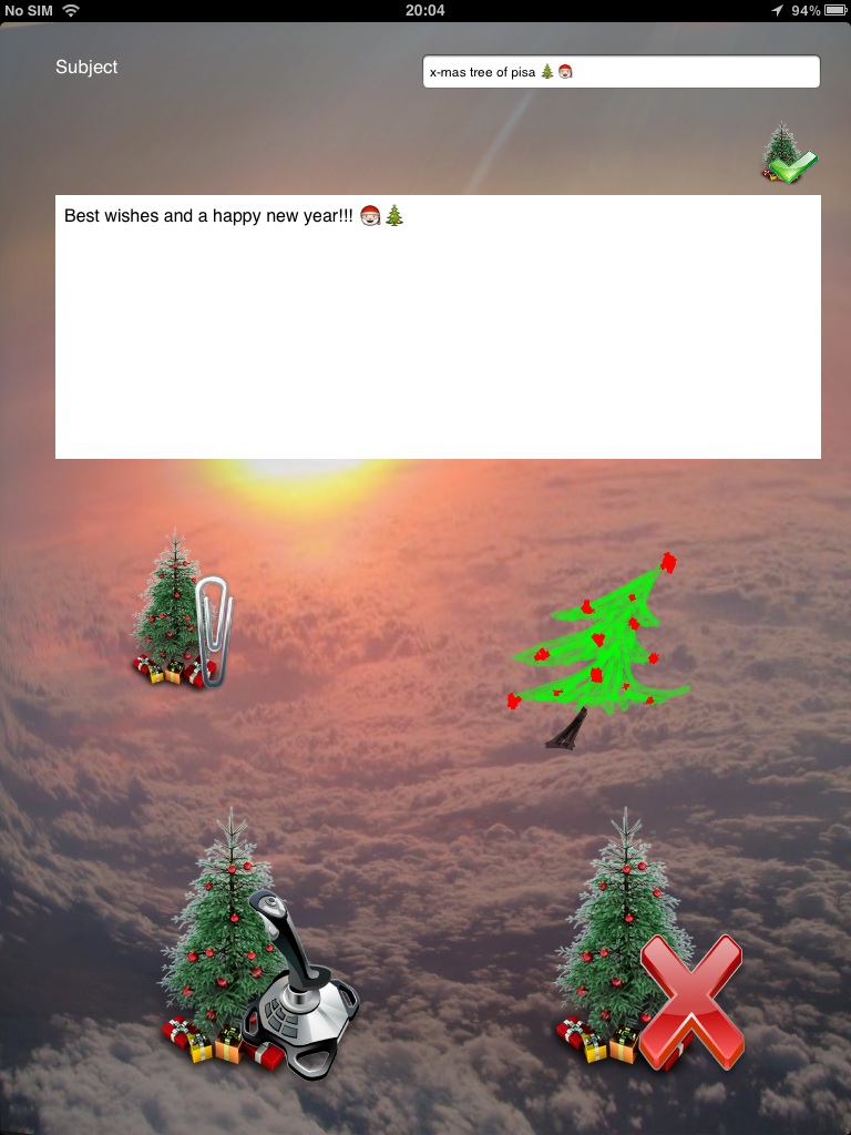 TAPP XE (Throw A X-Mas tree) tree message iPad