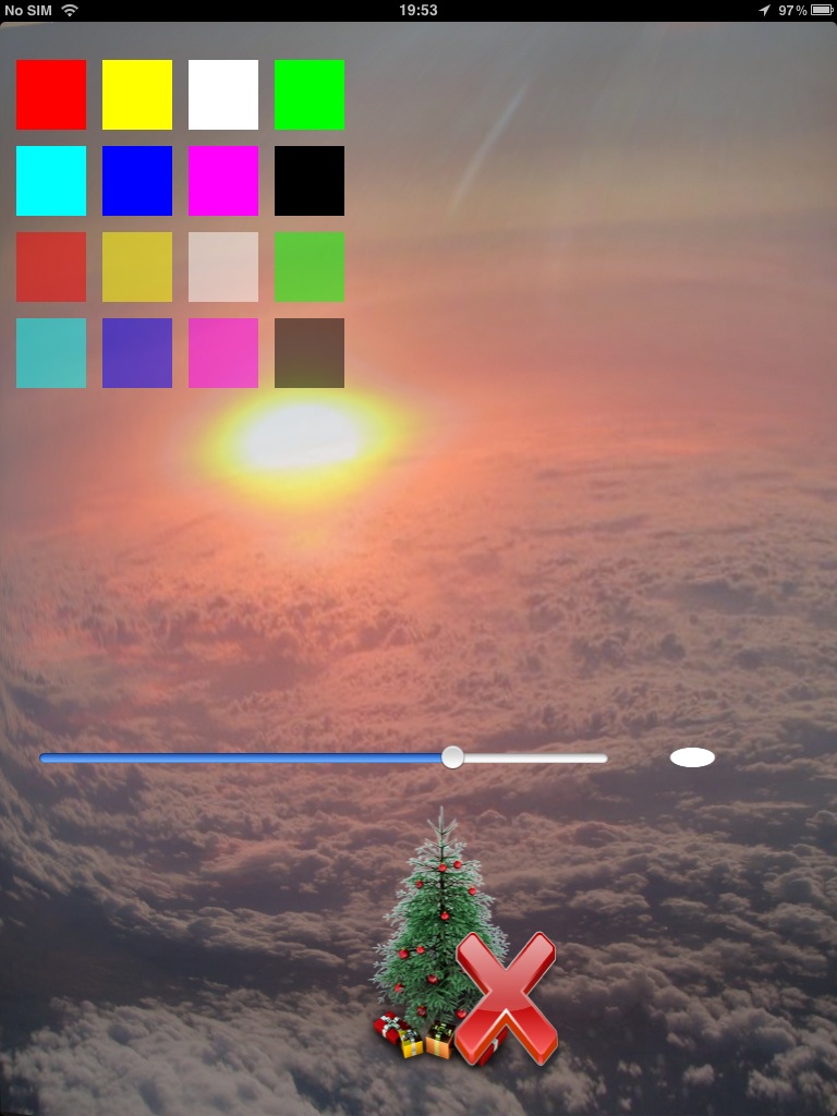 TAPP XE (Throw A X-Mas tree) Select drawing color iPad